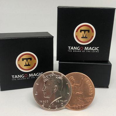 Tango Ultimate Coin (T.U.C)(D0110) Copper and Silver with instructional DVD by Tango - Trick